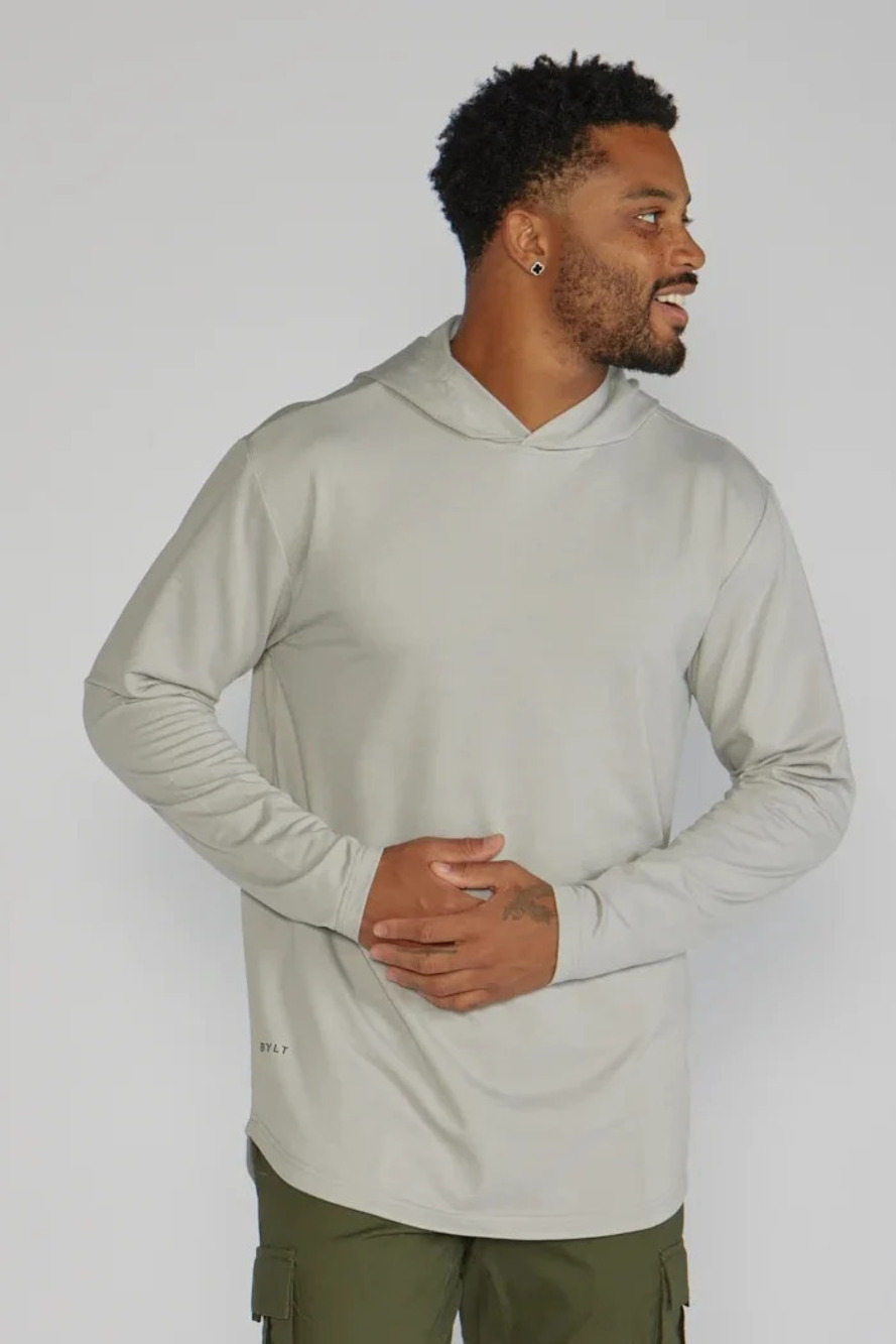 BYLT Grey Drop-cut 4-way Stretch Hoodie/45966